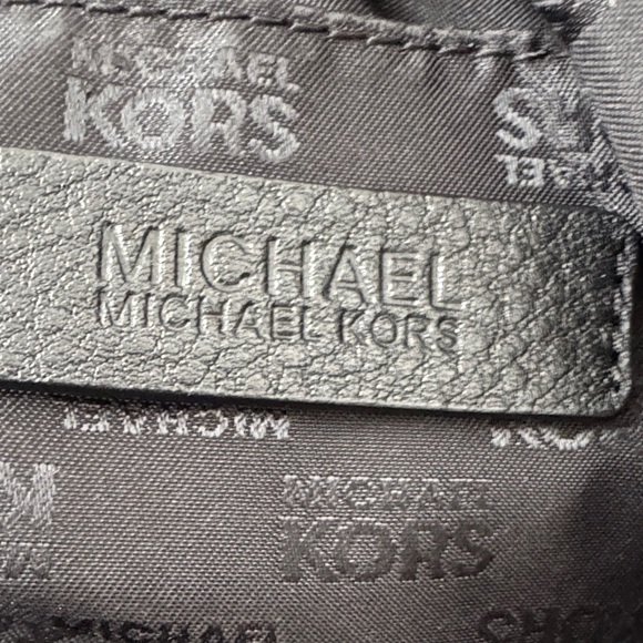 Michael Kors Large Black Studded Satchel with Gold Details - Picture 10 of 12